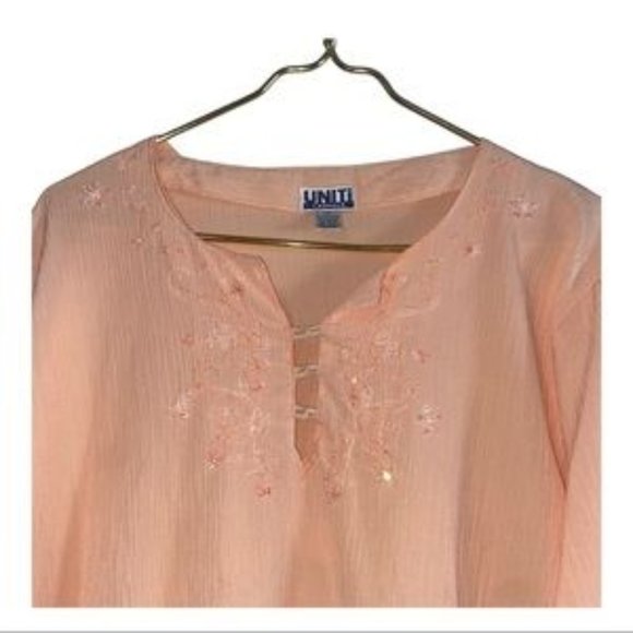 Vintage Uniti Casuals Embroidered Floral Blouse - Picture 4 of 5